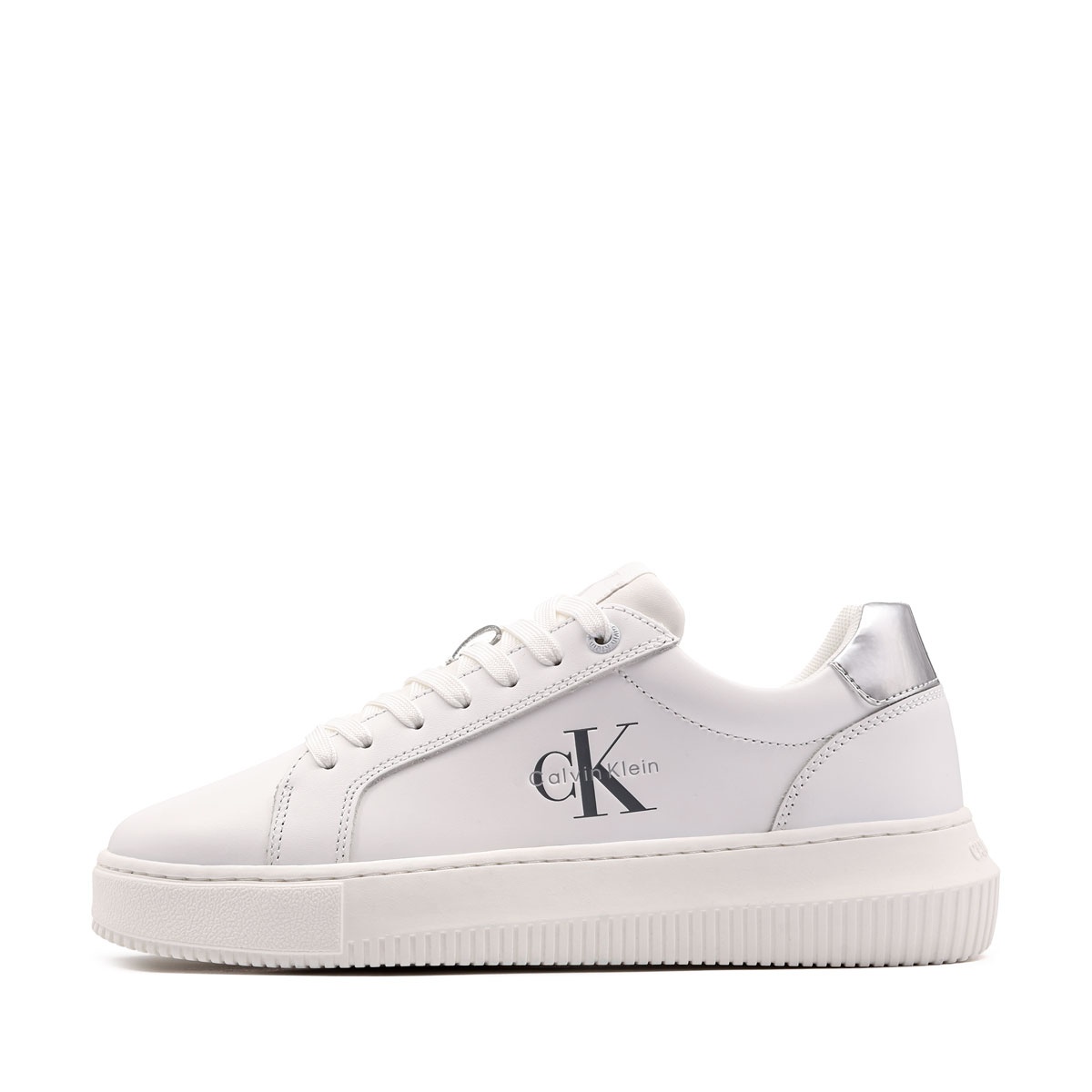 Calvin Klein Chunky Cupsole Leather Silver Дамски кецове YW0YW0187602R