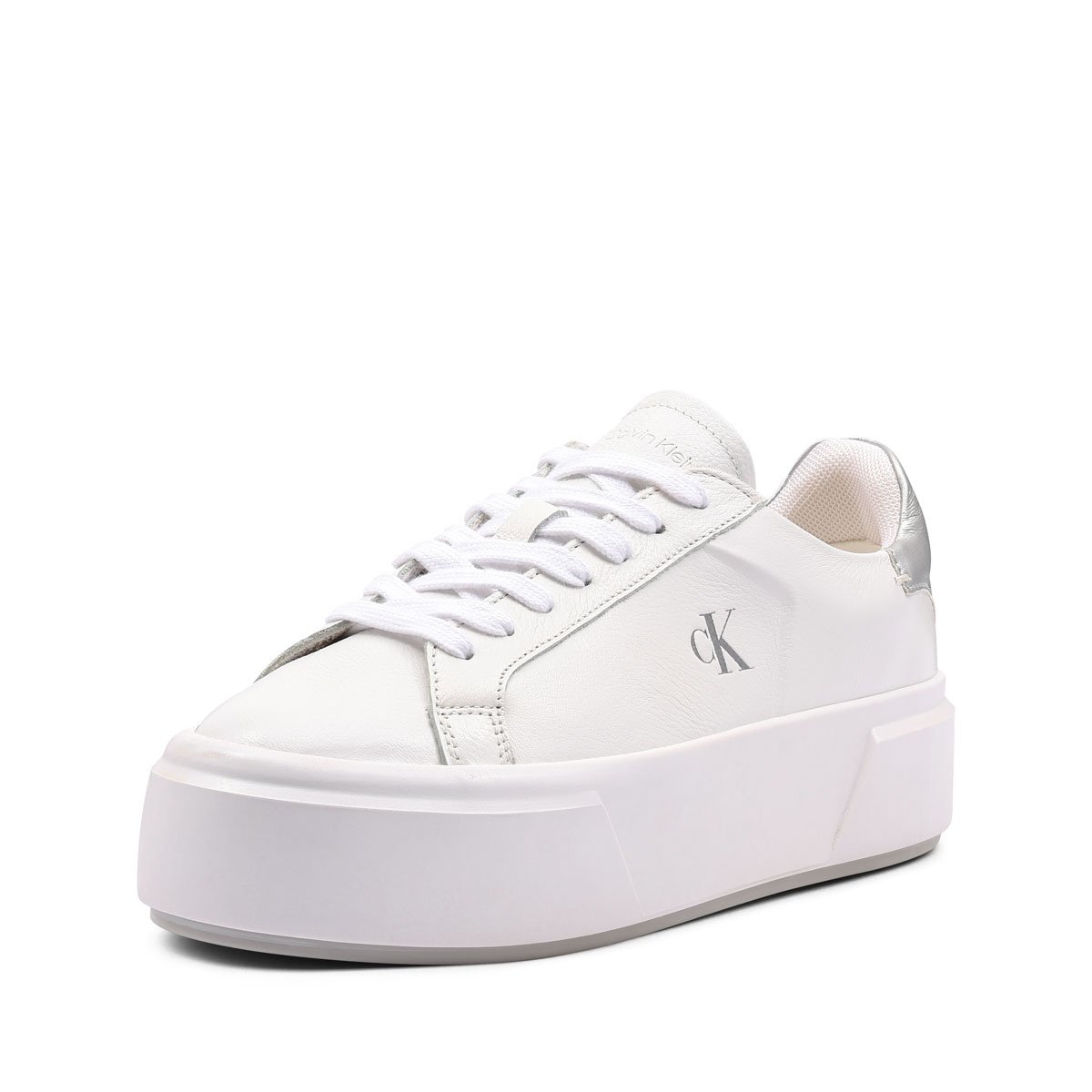 Calvin Klein Flatform Lace Up Leather Met Дамски кецове YW0YW019290LC