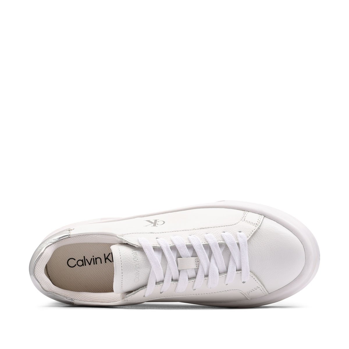 Calvin Klein Flatform Lace Up Leather Met Дамски кецове YW0YW019290LC