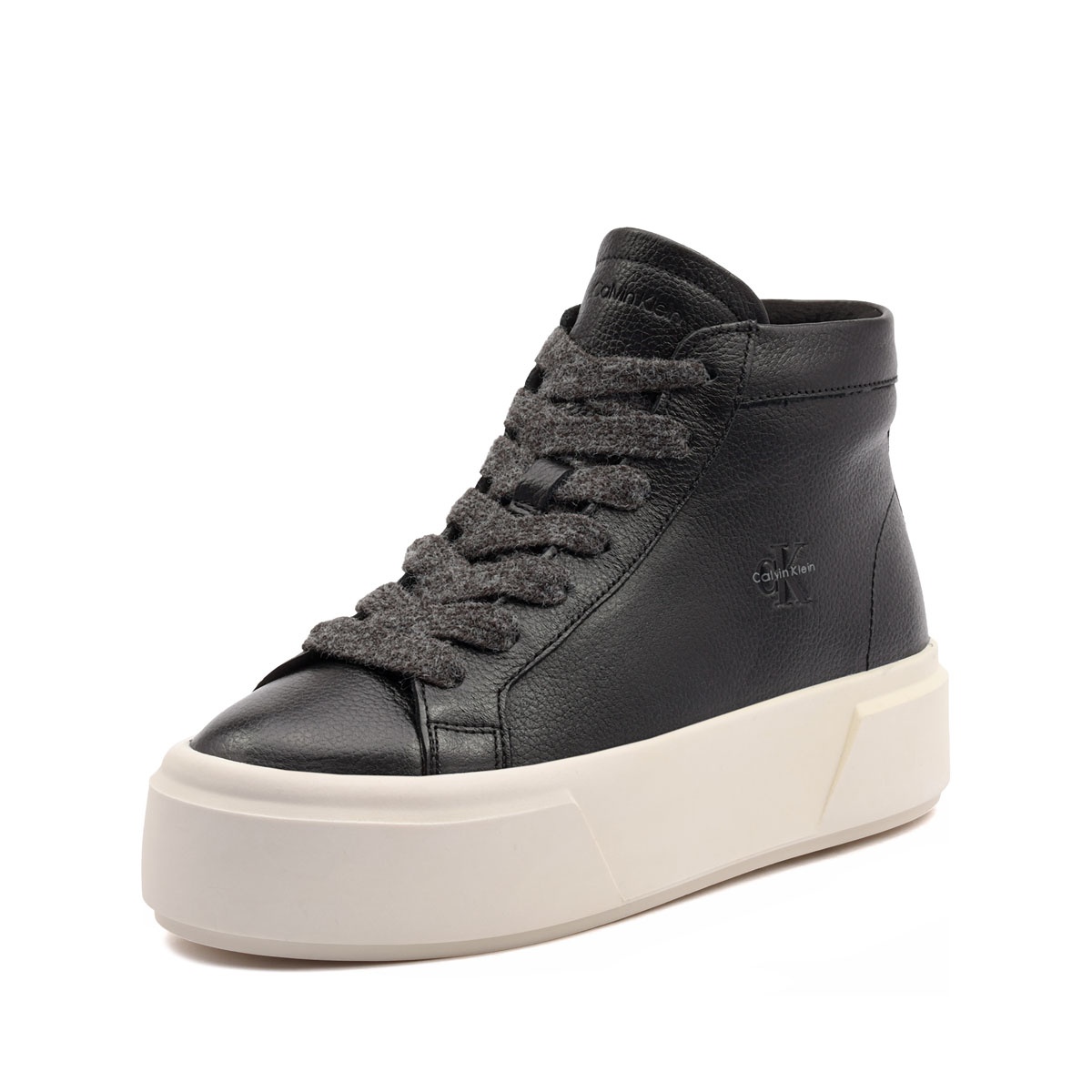 Calvin Klein Flatform Mid LaceUp Leather Дамски кецове HW0HW032300GN