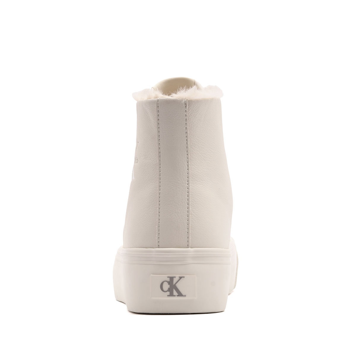Calvin Klein Vulc Flatform Mid LaceUp Leather Fur Дамски кецове HW0HW03234YBJ