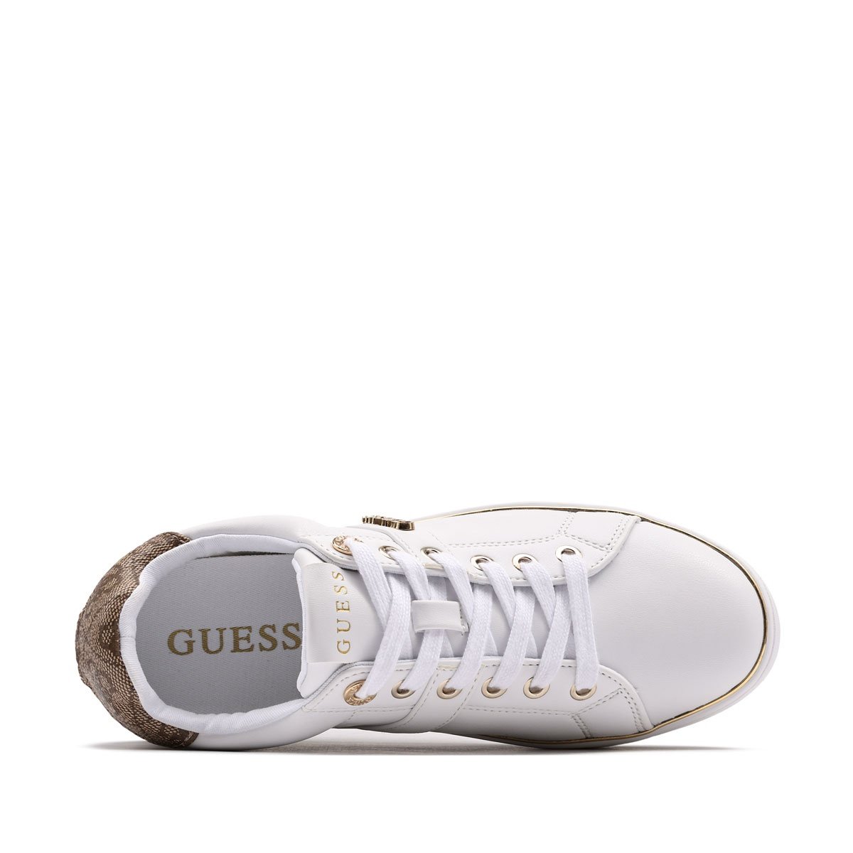 Дамски кецове Guess Britz FLFBTZELE12-WHITE Guess Britz Дамски кецове FLFBTZELE12-WHITE