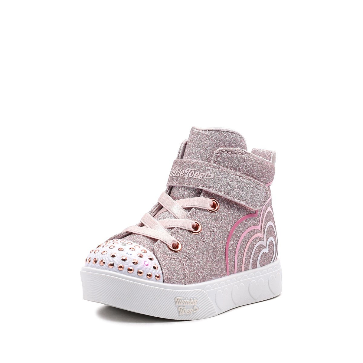 Skechers S Lights-Heart Steps-Heart Glow Детски кецове 314623N-RSGD