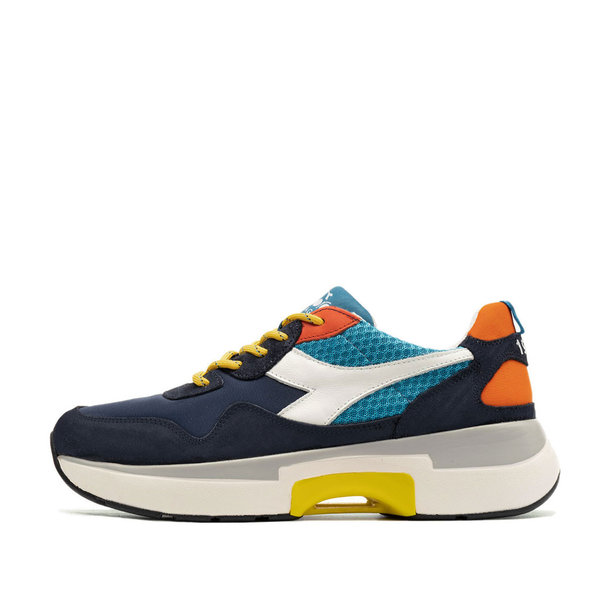 Diadora N9000 TXS Mesh Uomo – Sneakers Unisex Corsa Running City Urban (Blu/Arancio/Bianco, 44½)