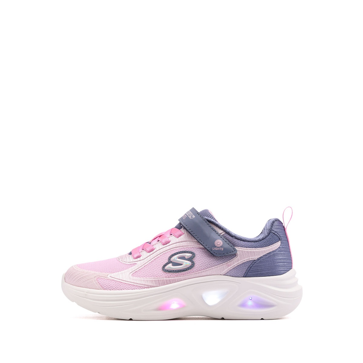 S Lights-Skechers Sola Glow-Color 2.0 Детски маратонки 303729L-GYPK