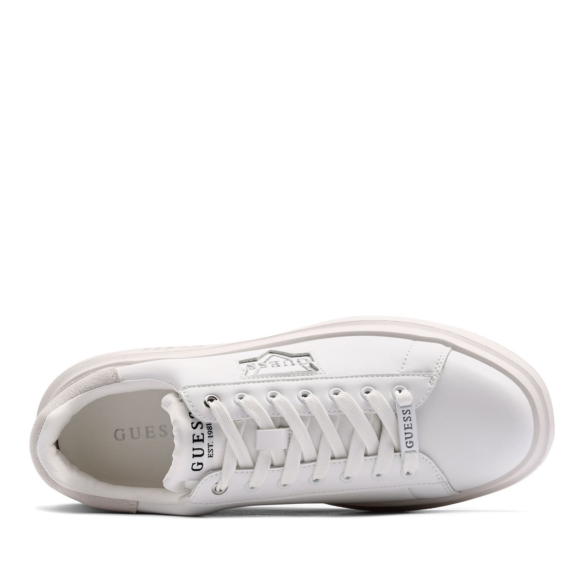 Мъжки спортни обувки Guess Elba FMFBANLEL12-WHITE Guess Elba Мъжки спортни обувки FMFBANLEL12-WHITE