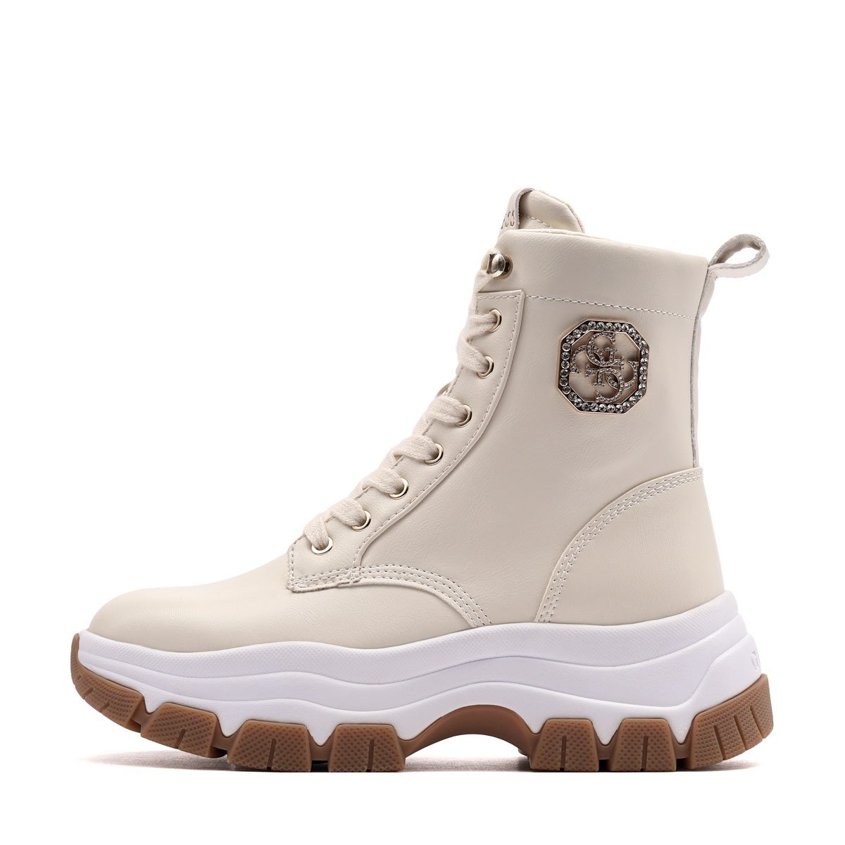 Дамски зимни обувки Guess Lady-Leather Like Benzon FLFBNZELE12-CREAM Guess Lady-Leather Like Benzon Дамски зимни обувки FLFBNZELE12-CREAM