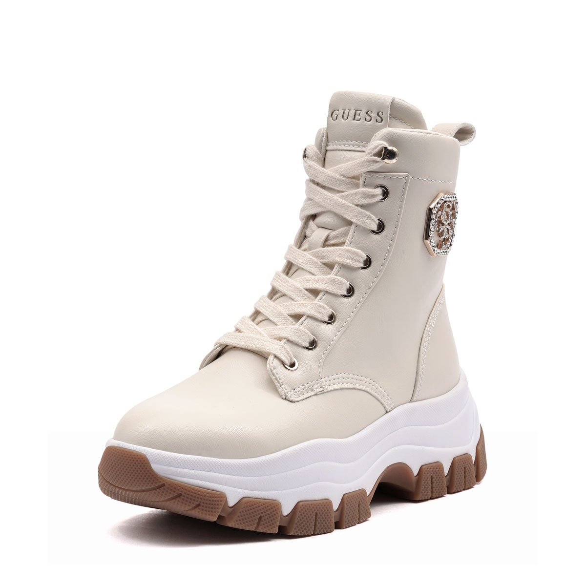 Дамски зимни обувки Guess Lady-Leather Like Benzon FLFBNZELE12-CREAM Guess Lady-Leather Like Benzon Дамски зимни обувки FLFBNZELE12-CREAM