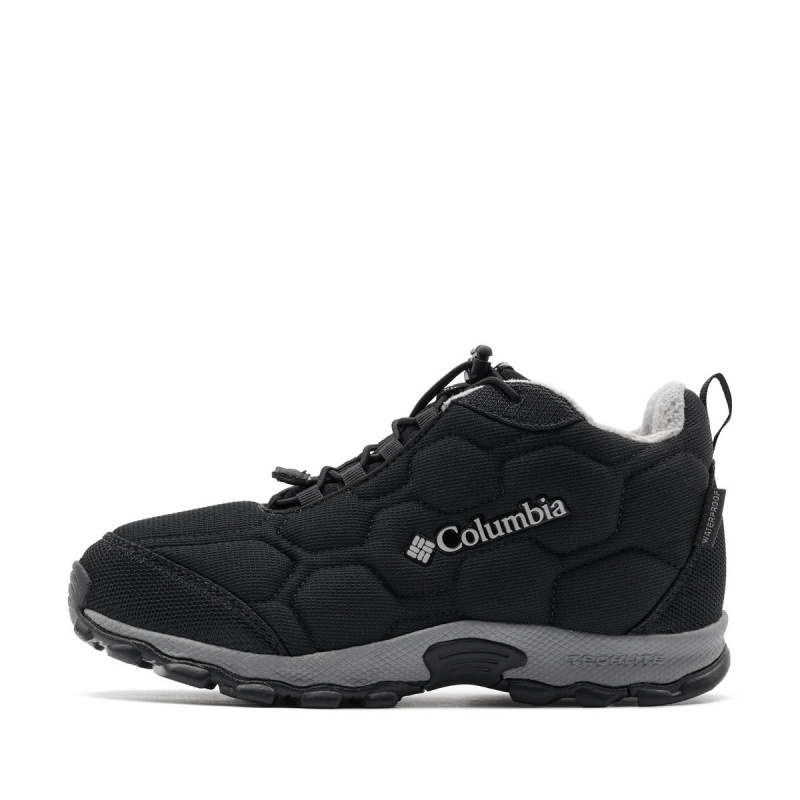 Columbia YOUTH FIRECAMP MID 2 WP Unisex Kids Hiking Shoe, Black Monument Columbia YOUTH FIRECAMP MID 2 WP Unisex Kids Hiking Shoe, Black Monument