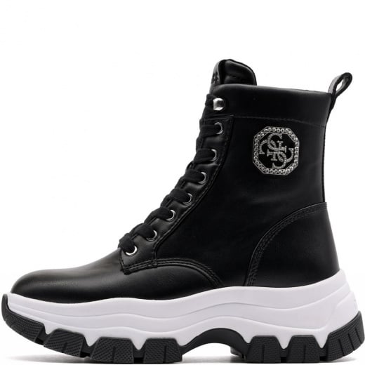 Дамски зимни обувки Guess Lady-Leather Like Benzon FLFBNZELE12-BLACK Guess Lady-Leather Like Benzon Дамски зимни обувки FLFBNZELE12-BLACK