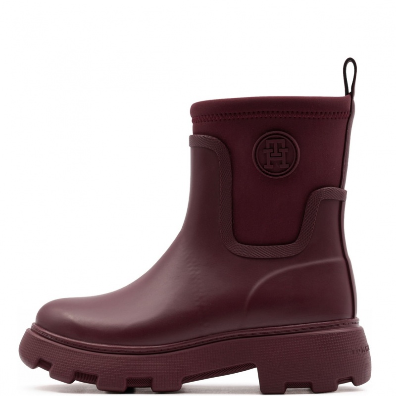 Tommy Hilfiger Stamp Warm Ankle Rain Boot Дамски ботуши FW0FW09544XUT