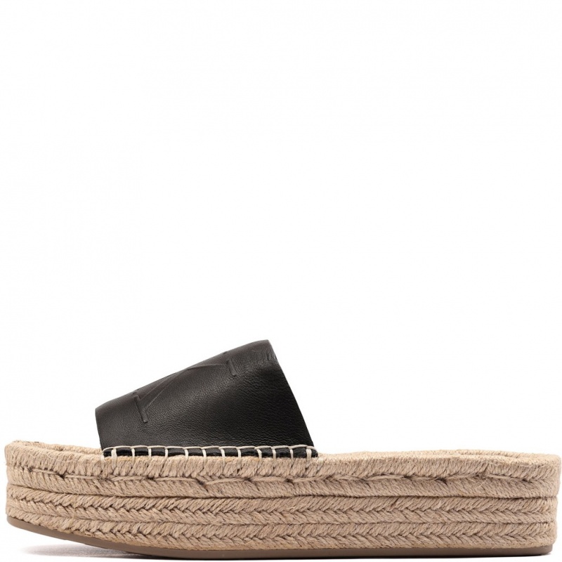 Calvin Klein Flatform Espa Mule Leather MG Дамски чехли HW0HW03027BEH
