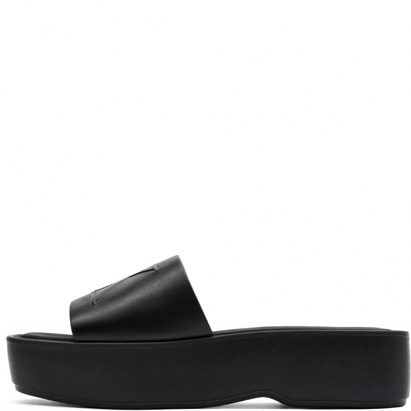 Calvin Klein Flatform Sandal Leather Дамски чехли HW0HW030260GJ