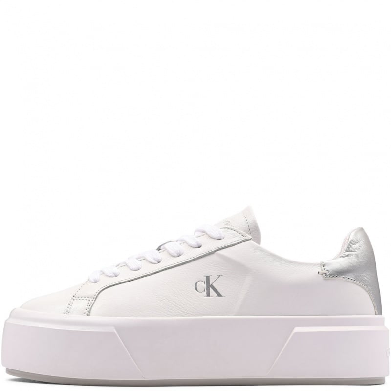 Calvin Klein Flatform Lace Up Leather Met Дамски кецове YW0YW019290LC
