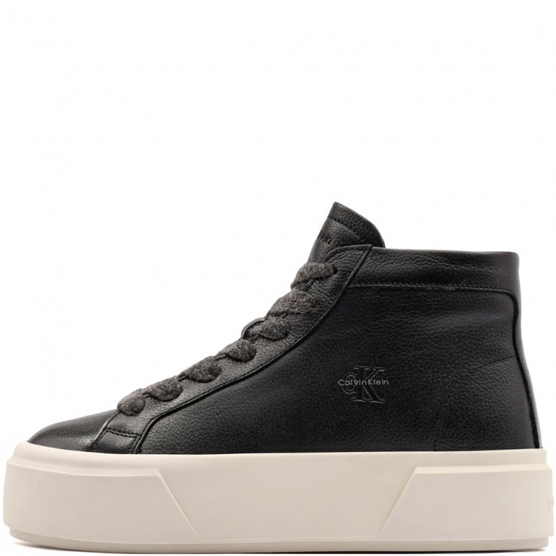 Calvin Klein Flatform Mid LaceUp Leather Дамски кецове HW0HW032300GN