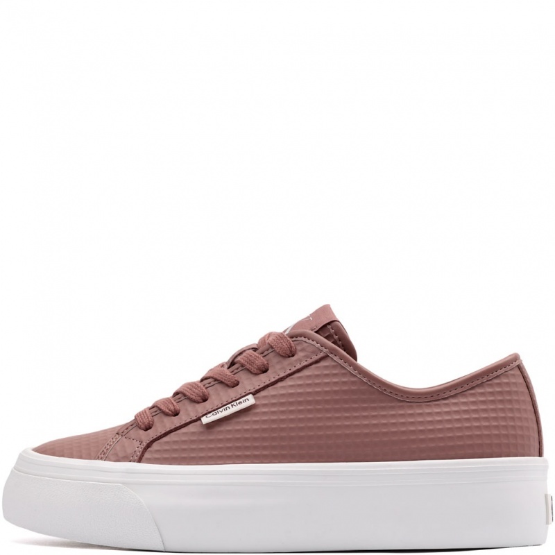 Calvin Klein Vulc Flatf LaceUp Text Leather Дамски кецове HW0HW02972VFA