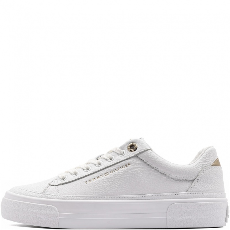 Tommy Hilfiger Foxing Platform Leather Дамски кецове FW0FW09018YBS