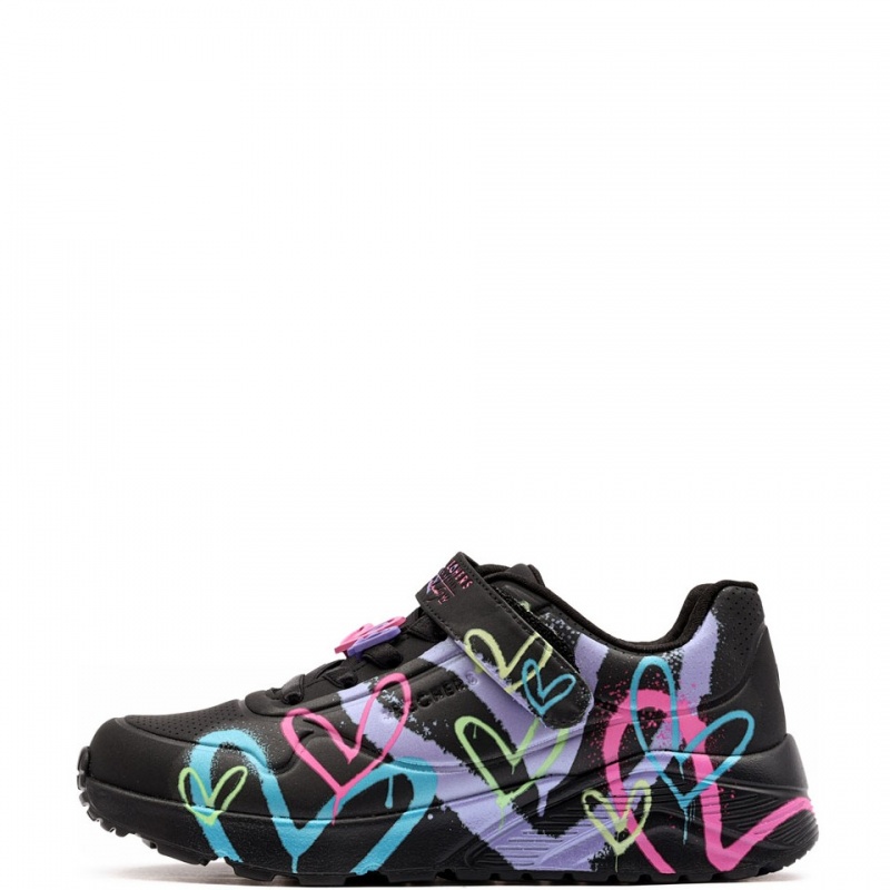 Skechers Uno Lite-Heart Status Детски маратонки 314966L-BKMT