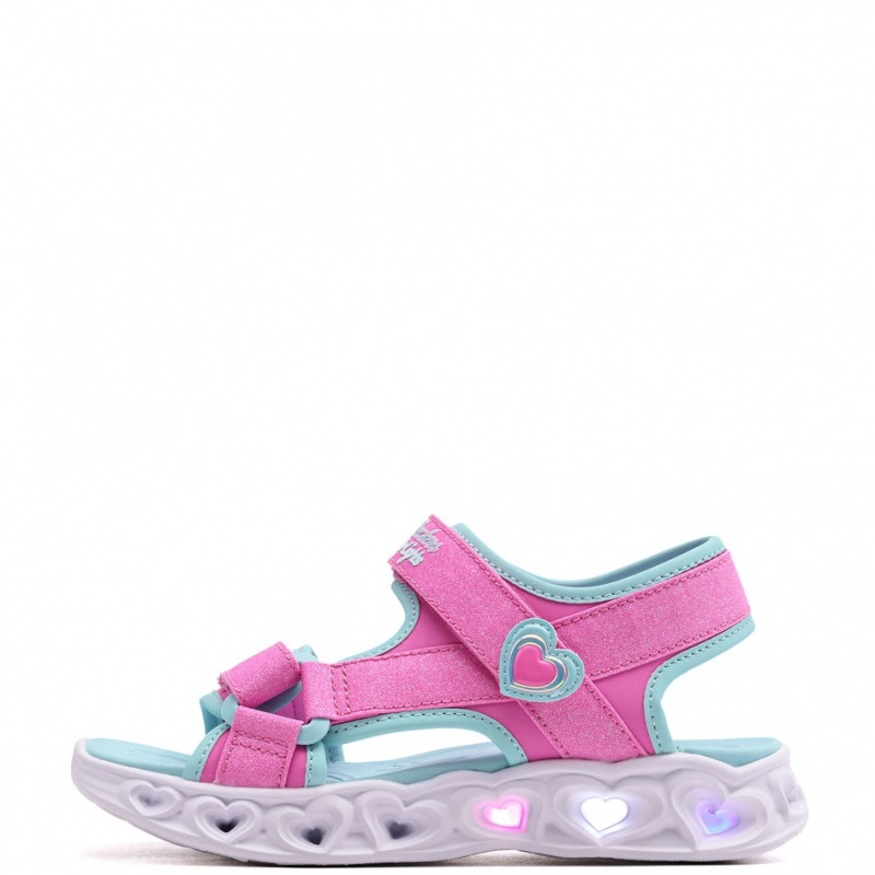 Skechers S Lights-Heart Lights-Sugar Sparks Детски сандали 303114L-PKTQ