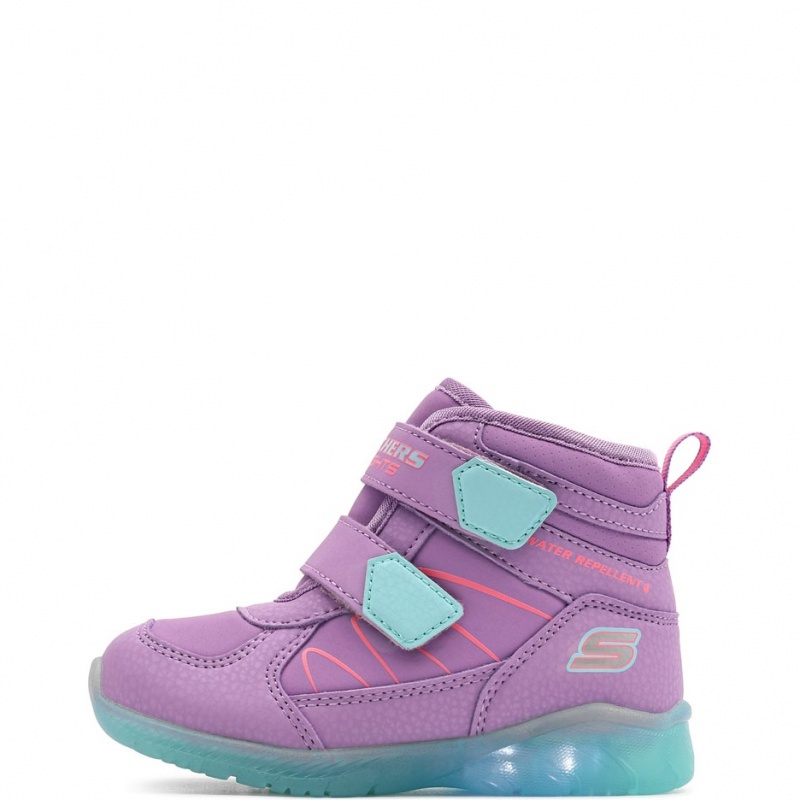 Skechers S Lights-Illumi-Brights-Polar Steppers Детски зимни обувки 319310N-LVMT