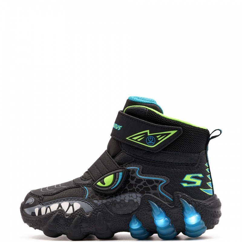 Skechers S Lights-Skech-O-Saurus Lights 2.0-Arctic Dino Детски зимни обувки 400122L-BKLM